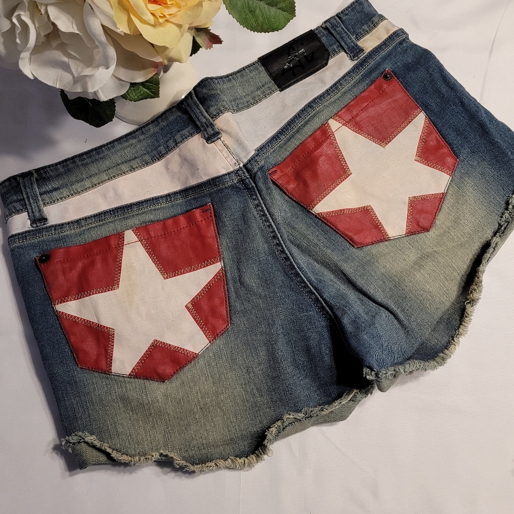 Authentic Icon Demin Shorts - Star